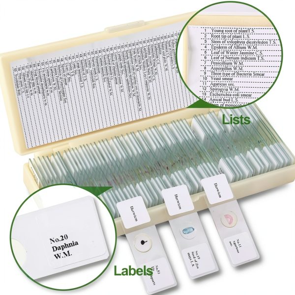 OOZSTAR Microscope Slides Transparent Glass Specimen Set-1