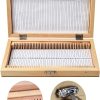 Oumefar Microscope Slide Box Wooden Storage Lab Specimen-4