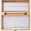 Oumefar Microscope Slide Box Wooden Storage Lab Specimen-7