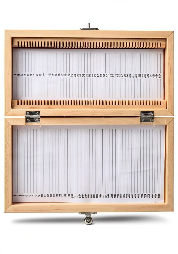Oumefar Microscope Slide Box Wooden Storage Lab Specimen-7