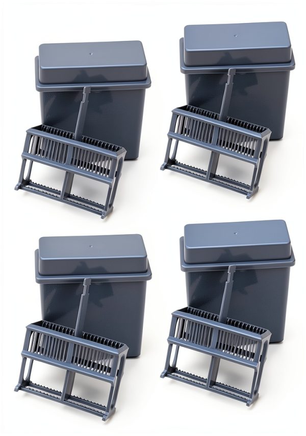 QWORK Slide Staining Rack and Jar Lab Microscope Holder-6