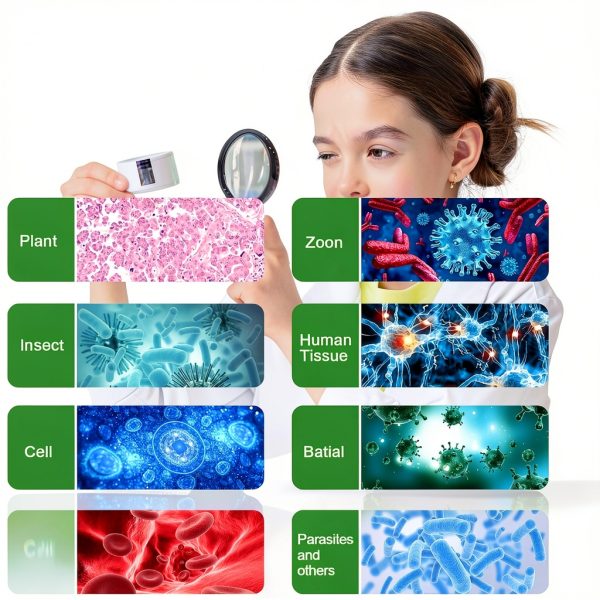 OOZSTAR Microscope Slides Transparent Glass Specimen Set-4