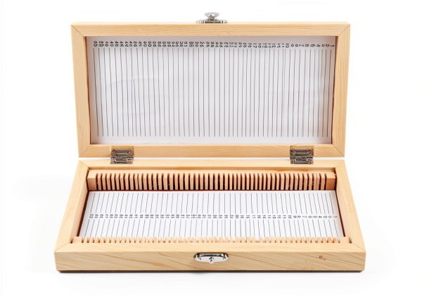 Oumefar Microscope Slide Box Wooden Storage Lab Specimen-1