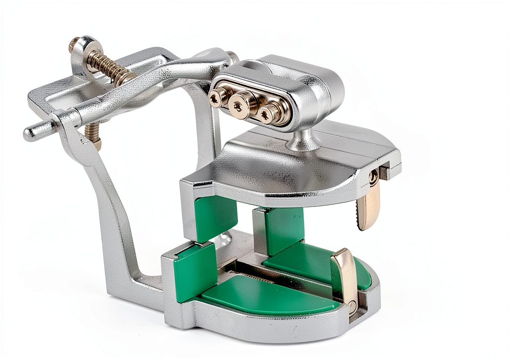 Tankredrug Dental Articulator with rubber-lined base and screwdriver