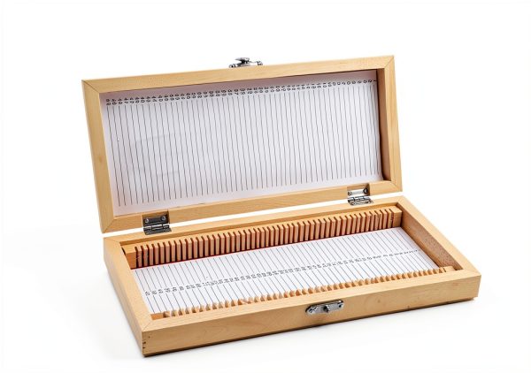 Oumefar Microscope Slide Box Wooden Storage Lab Specimen-0