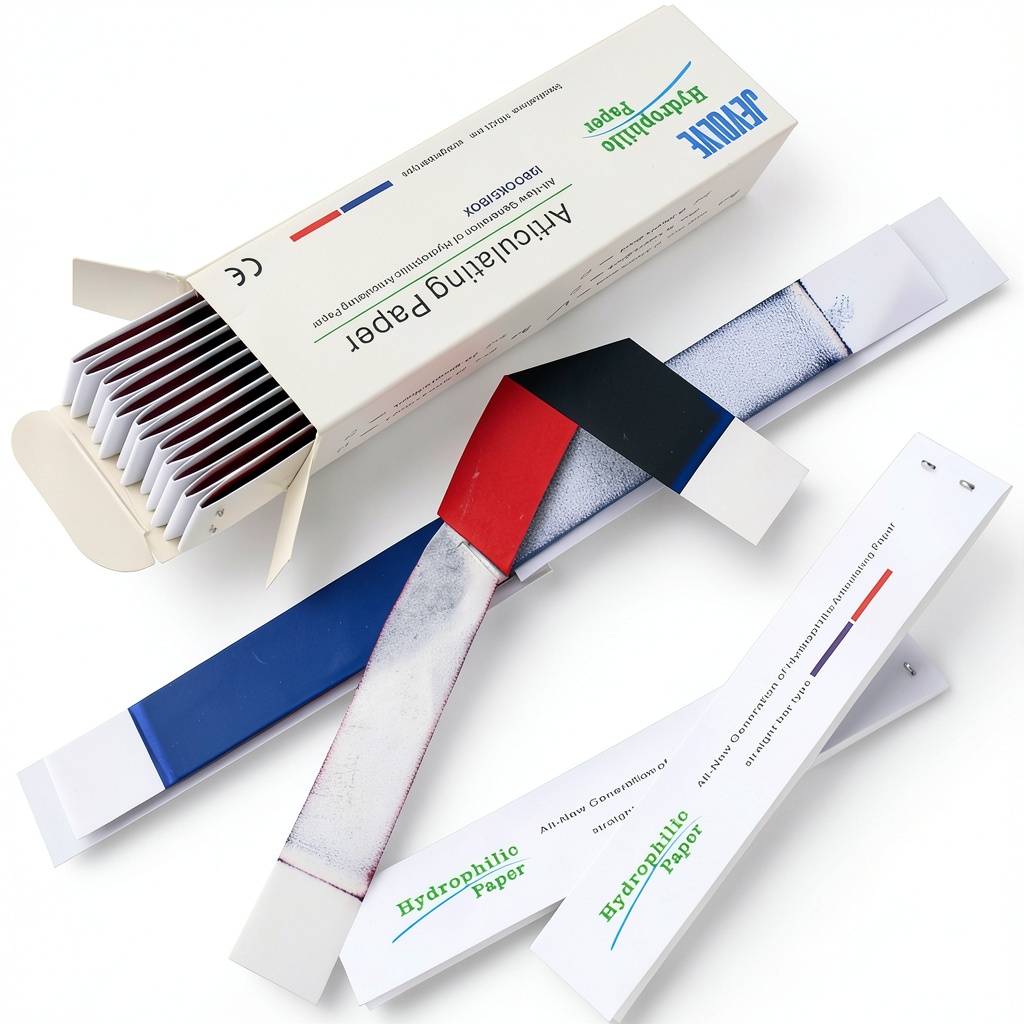 JEVOLVE Articulating Paper in use on dental model