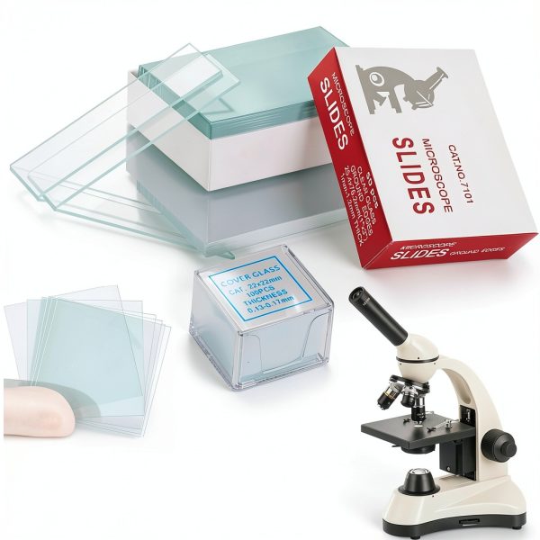 Aliagle Glass Microscope Slides Coverslips Set Lab-0