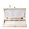 Oumefar Microscope Slide Box Wooden Storage Lab Specimen-2