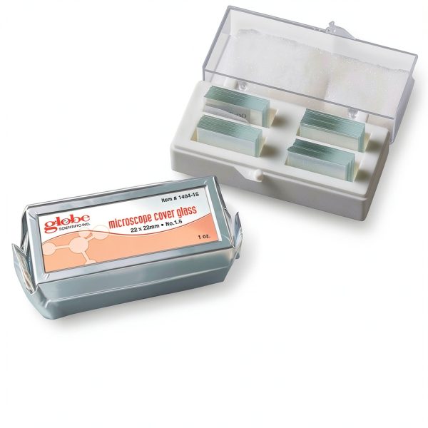 GLOBE SCIENTIFIC Glass Cover Slips 22x22mm Microscope Slides-2