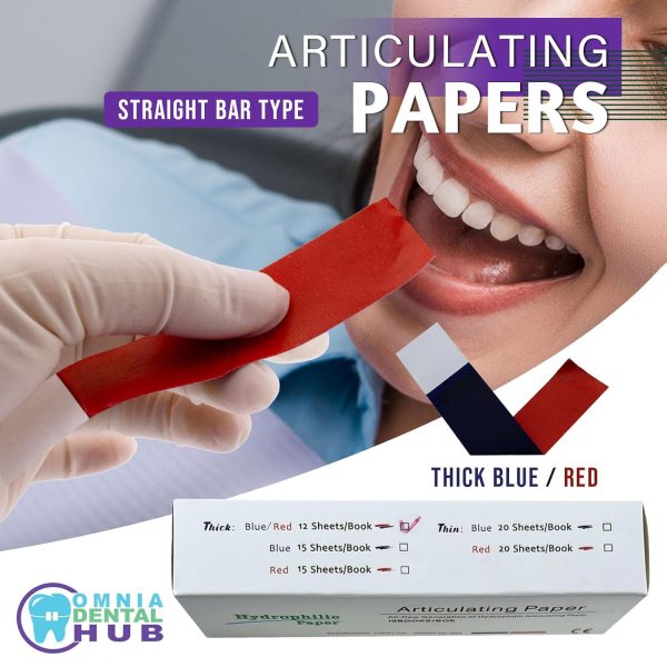 Omnia One Dental Articulating Paper Thick Red Blue Dual-1