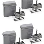 QWORK Slide Staining Rack and Jar Lab Microscope Holder-0