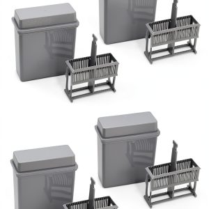 QWORK Slide Staining Rack and Jar Lab Microscope Holder-0