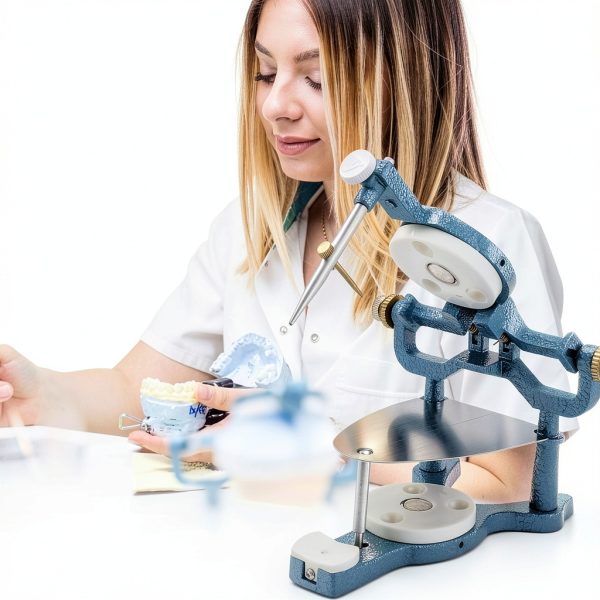 ANNWAH Dental Articulator Adjustable Magnetic Aluminum Alloy-3