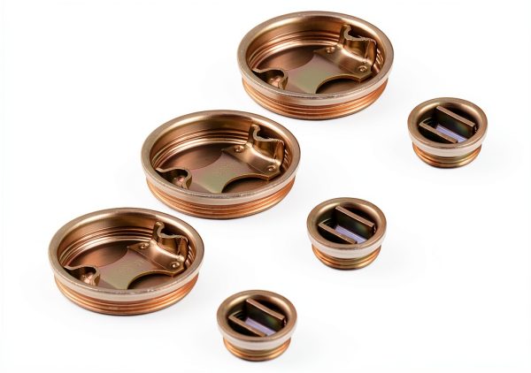 QWORK Steel Drum Bung Plug Set 6 Pack 3/4" & 2" Chrome Plated-0